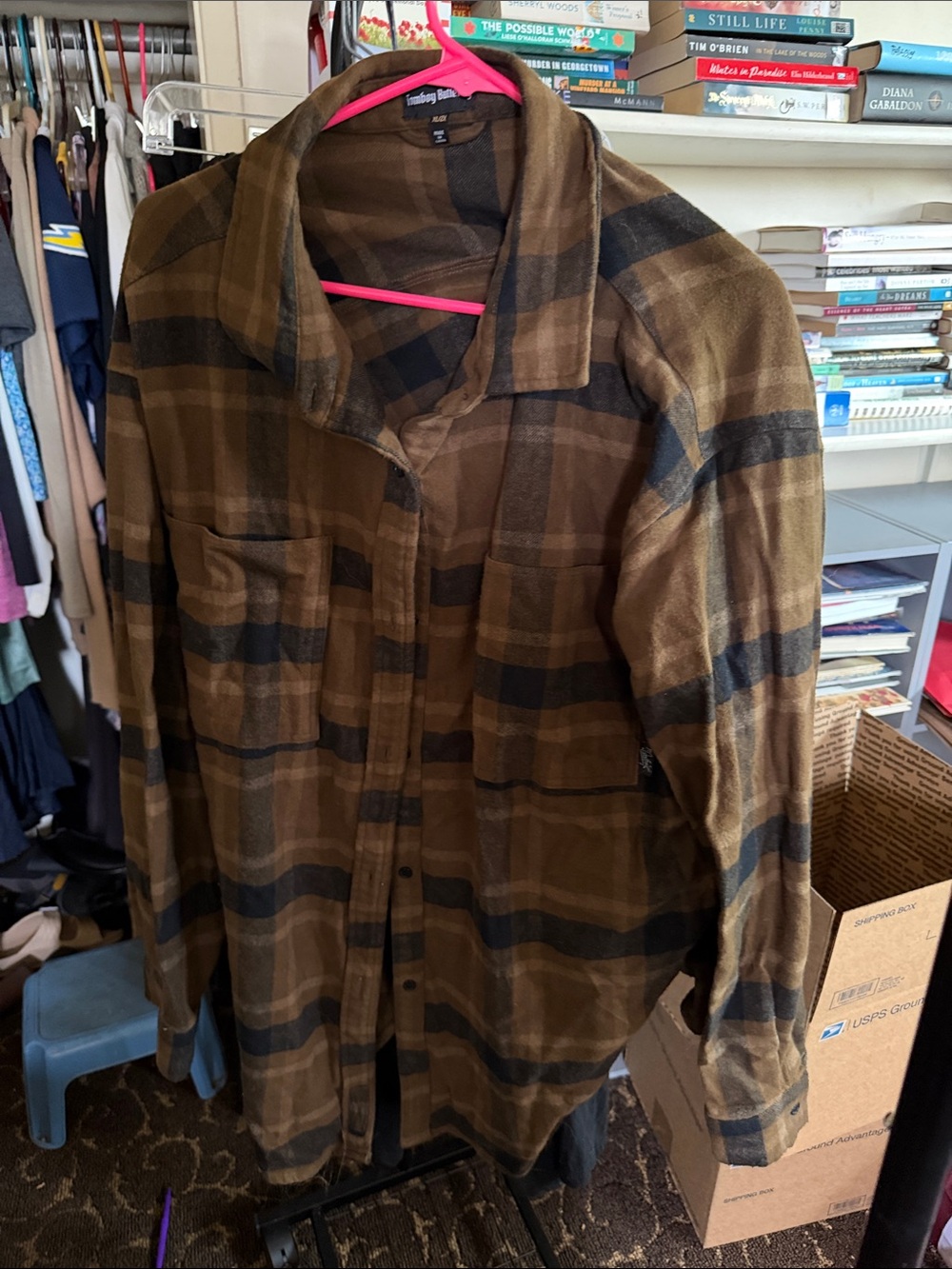 Madewell Brown Plaid Button-Up Shirt - Women's Top